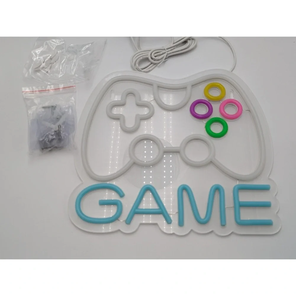 PS Xbox Game Controller Neon Sign for Game Room - NEW - OPEN BOX